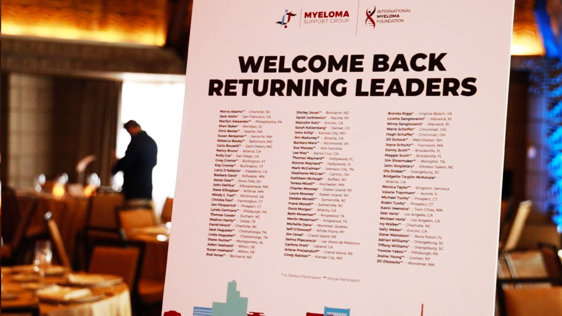 The International Myeloma Foundation hosts over 100 myeloma support group leaders.